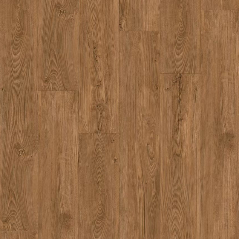 Warm bruin eikenhouten patroon SPC Click Vinyl plankenvloeren
